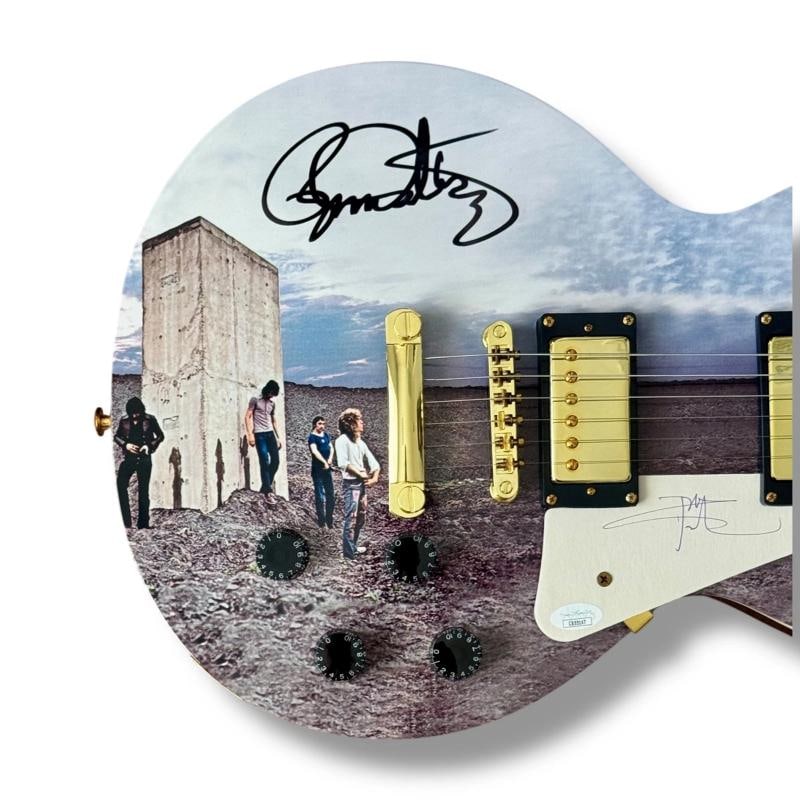 The Who Signed Guitar Custom Graphics JSA COA Roger Daltrey Pete Townshend - 2