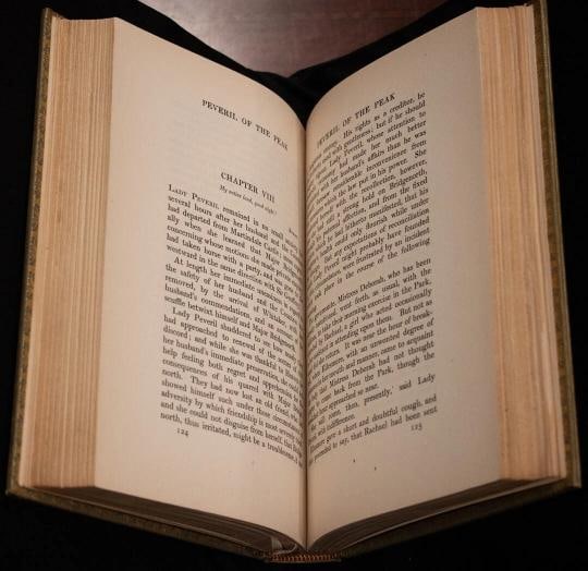 1902 Peveril of the Peak by Sir Walter Scott Fine Leather Bindings - 11