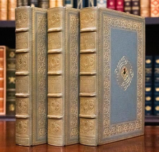 1902 Peveril of the Peak by Sir Walter Scott Fine Leather Bindings - 2