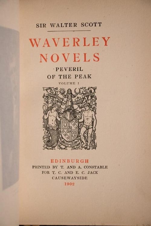 1902 Peveril of the Peak by Sir Walter Scott Fine Leather Bindings - 9