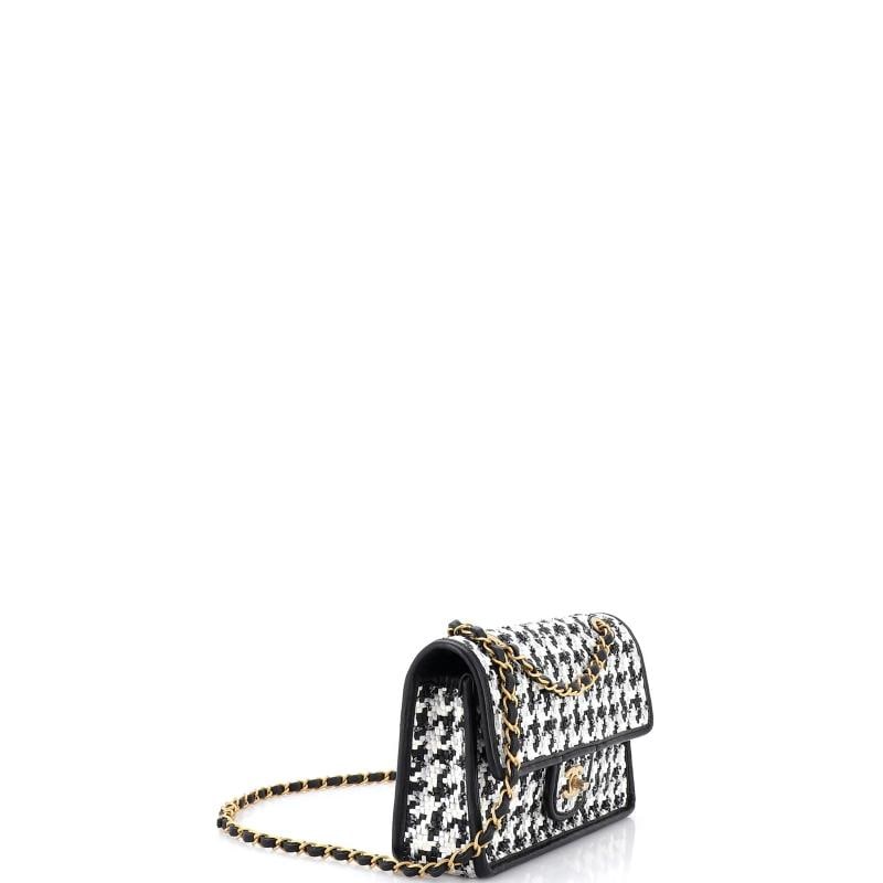 Chanel Classic Single Flap Bag Woven Lambskin and Viscose Small - 2