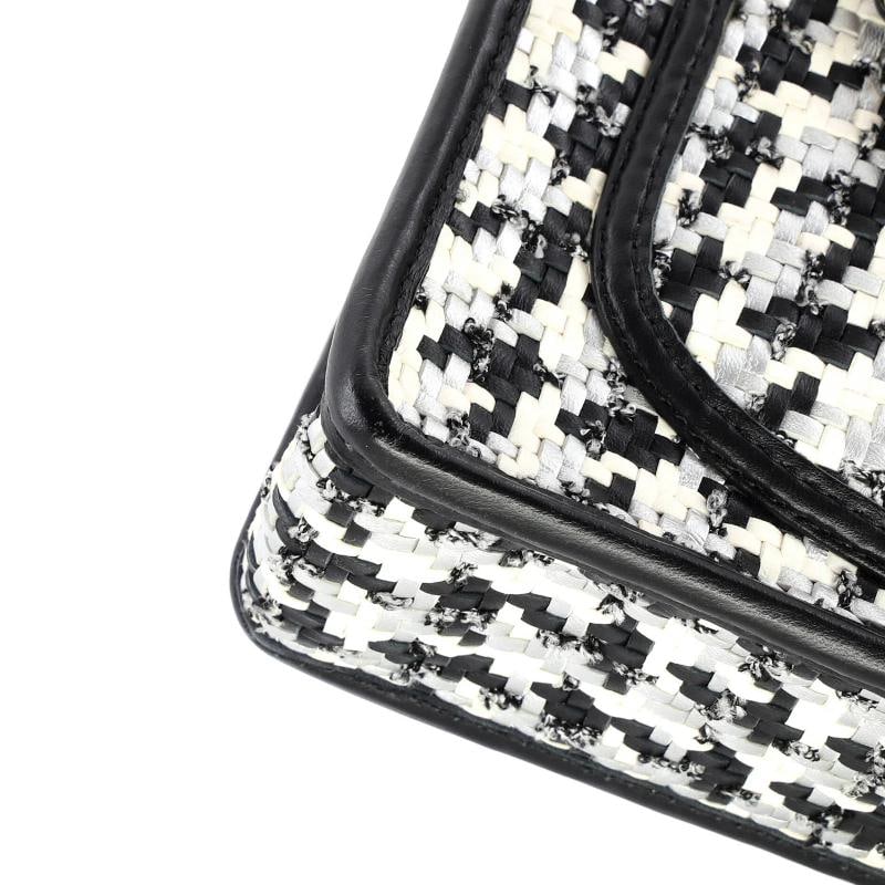 Chanel Classic Single Flap Bag Woven Lambskin and Viscose Small - 6
