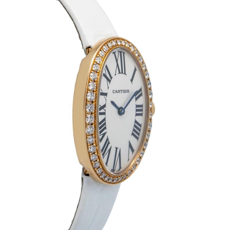 Cartier Baignoire W8000007 2018 Papers Strap 18k Red Gold White Roman 31.6x24.5 - 4