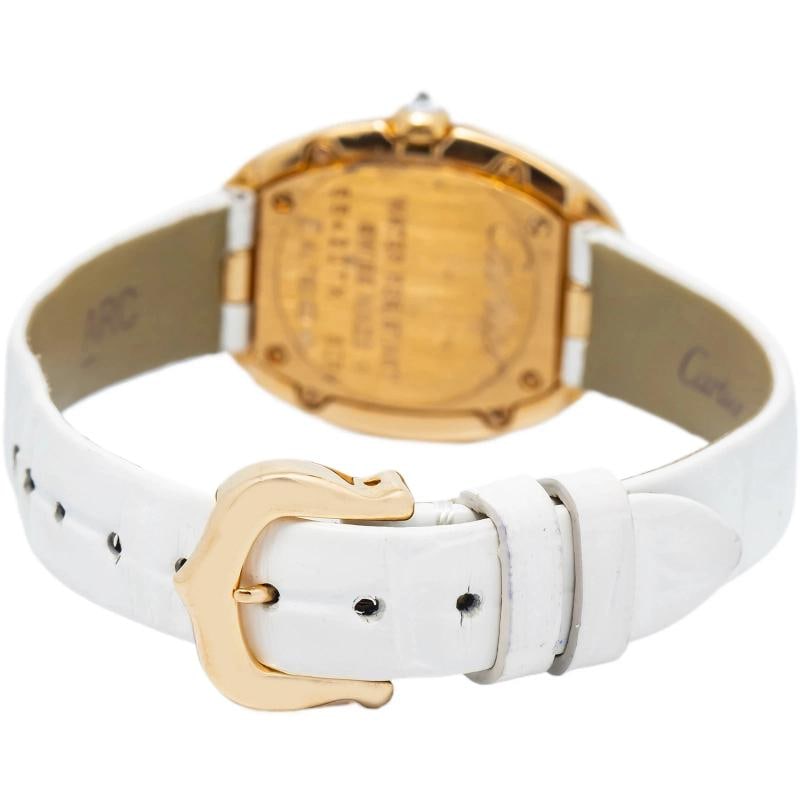 Cartier Baignoire W8000007 2018 Papers Strap 18k Red Gold White Roman 31.6x24.5 - 5