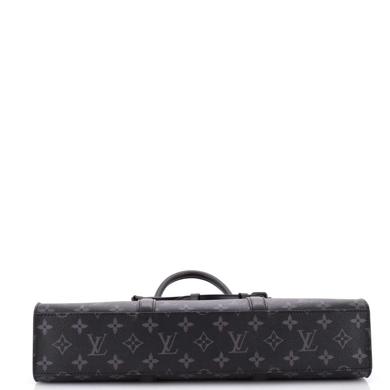 Louis Vuitton Sac Plat Zipper Tote Monogram Eclipse Canvas Horizontal - 4