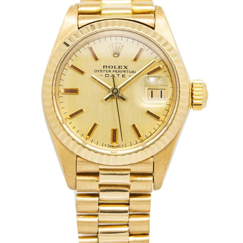 Rolex Datejust 6917 President Yellow Gold Champagne 26mm - 2