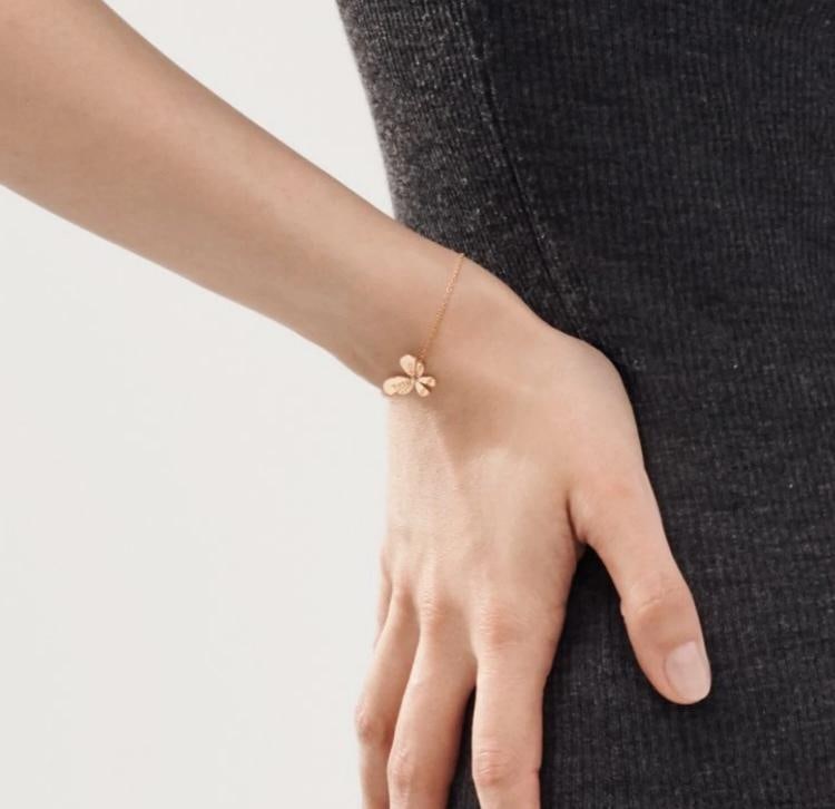 Tiffany & Co LOVE BUGS Butterfly Chain Bracelet 18k Rose Gold & Silver - 11