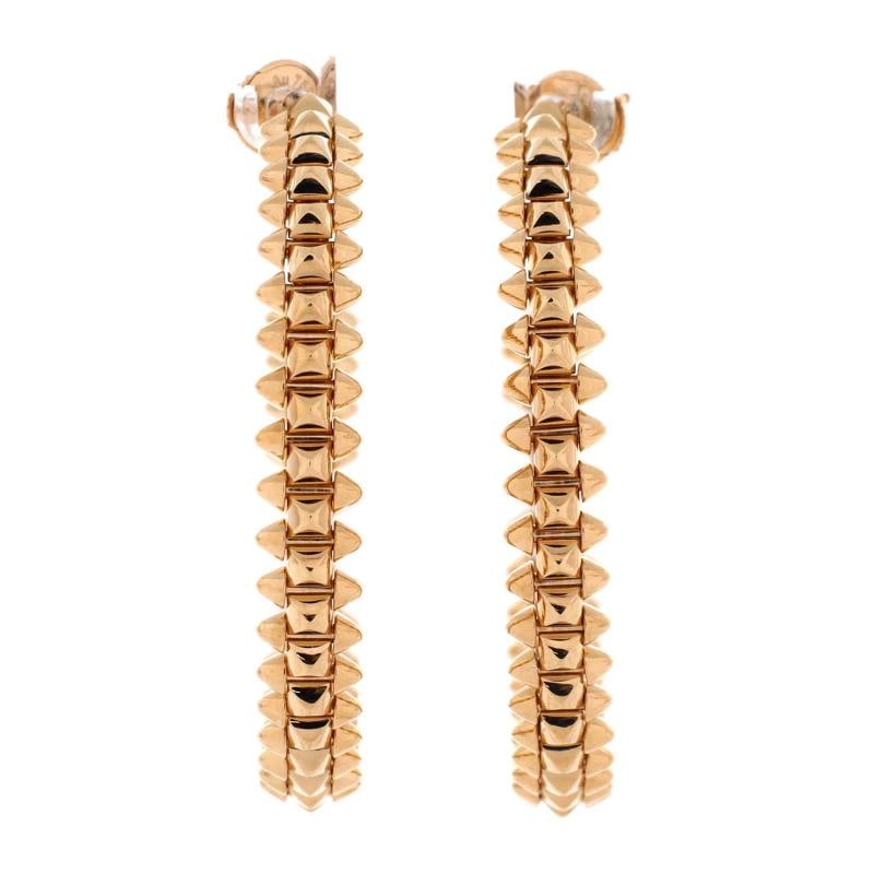 Cartier Clash de Cartier Earrings 18K Rose Gold Large 37.8mm: Measurements: Height/Length: 37.8 mm, Width: 6.4 mm . Condition: Pre-owned - Good,Brand: Cartier,Main Stone: Unknown,Metal: 18K Rose Gold,Metal Purity: 18K,Style: Earrings,Type: Earrings,Color: Rose