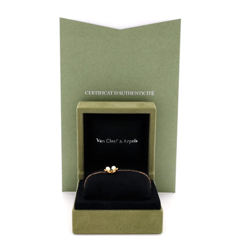 Van Cleef & Arpels Frivole Bracelet 18K Yellow Gold with Emerald Mini - 2