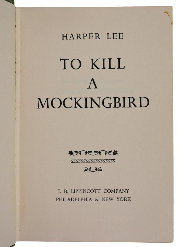 To Kill a Mockingbird ~ by HARPER LEE ~ First Edition ~ 1st Printing ~ 1960 - 4