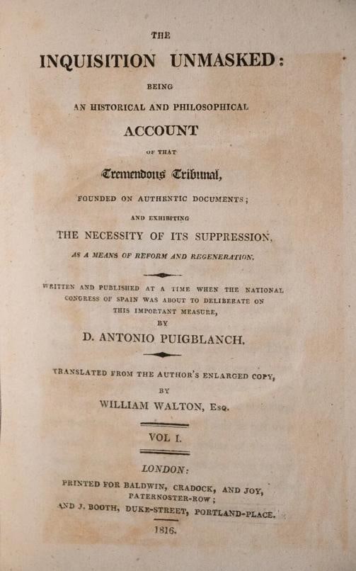 1816 The INQUISITION UNMASKED First Edition Fine Leather Bindings Illustrated - 9