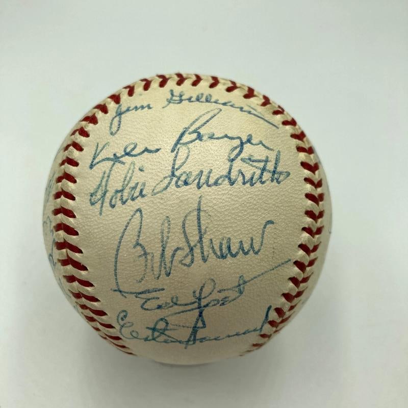 Mickey Mantle Willie Mays Hank Aaron 1960's HOF Multi Signed Baseball JSA COA - 7