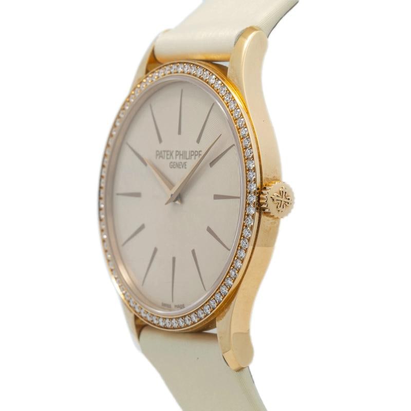 Patek Philippe 4897R Calatrava Strap RG Cream Guilloched Dial Index Manual 33mm - 3