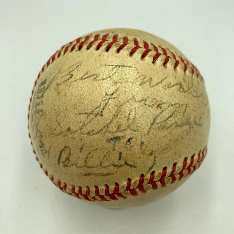 Satchel Paige Single Signed Vintage 1954 Minor League Baseball JSA COA: Sport: Baseball,Player: Satchel Paige,Signed: Yes,Autograph Authentication: James Spence (JSA),Original/Reprint: Original,Product: Ball,Country of Origin: United States