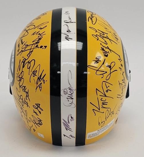 1996 Green Bay Packers Super Bowl Champs Team Signed Full Size Helmet JSA COA - 4