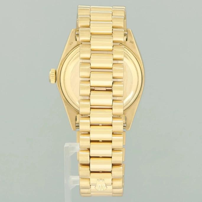 Rolex DateJust 36mm 1601 Yellow Gold President Silver Pie Pan Stick Watch Box - 6