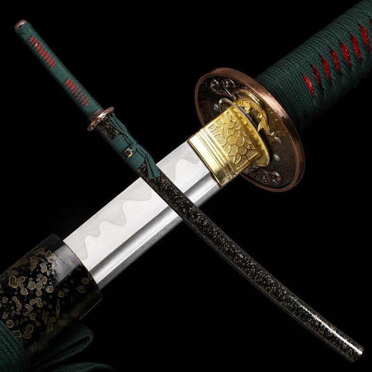 Japanese Damascus Steel Katana Sword: Overall Length: 40.5 Inch /104Cm Nagasa Length: 27.8inch/70.5cm Handle Length: 10.6 Inch / 27 Cm , Condition: New: A brand-new, unused, unopened, undamaged item (including handmade items). See the sel