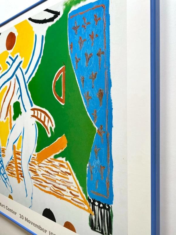 DAVID HOCKNEY RARE 1983 LITHOGRAPH PRINT FRAMED EXHBT POSTER "TWO DANCERS" 1980 - 10