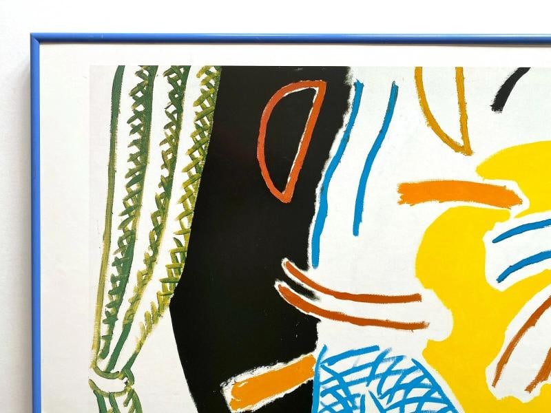 DAVID HOCKNEY RARE 1983 LITHOGRAPH PRINT FRAMED EXHBT POSTER "TWO DANCERS" 1980 - 7