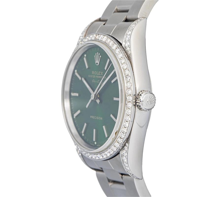 Rolex Air-King Precision 14000 Oyster Stainless Steel Green Stick 34mm - 3