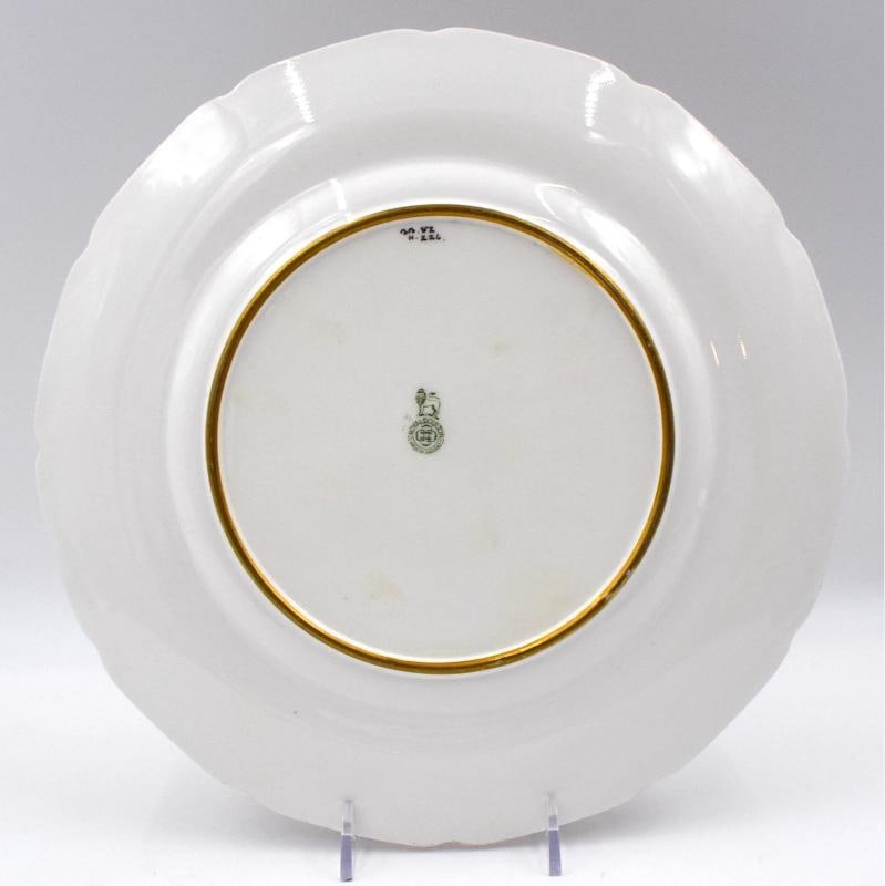 12 Royal Doulton Raised Gold Gilt & Cobalt Blue Fancy Dinner Plates, Circa 1920 - 8