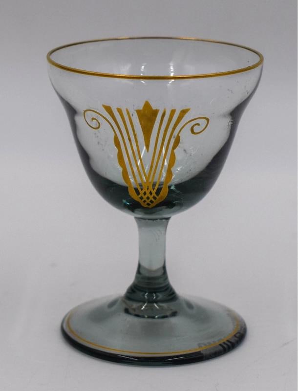 DAUM Nancy Art Deco Port Wine Drinking Set - Platter, Ewer and 6 Wines - 4