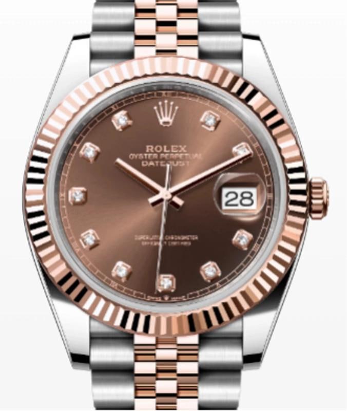 Rolex Datejust 126331 2021 Complete Jubilee Rose Gold Chocolate Index 41mm - 2