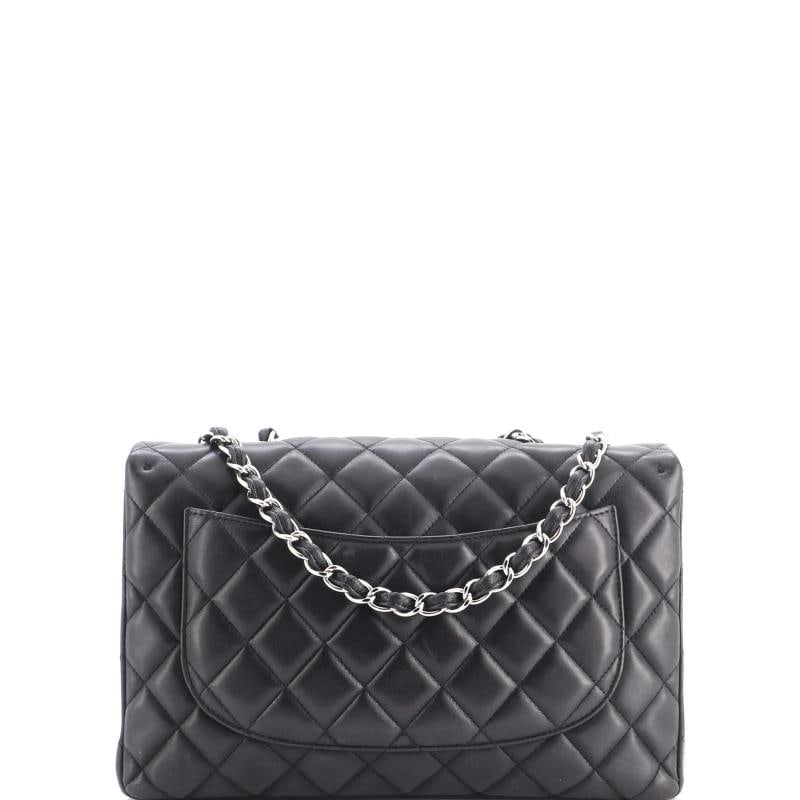 Chanel Classic Single Flap Bag Quilted Lambskin Jumbo - 4