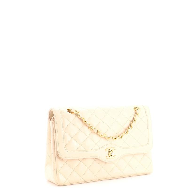 Chanel Vintage Classic Double Flap Bag Quilted Lambskin Medium - 2