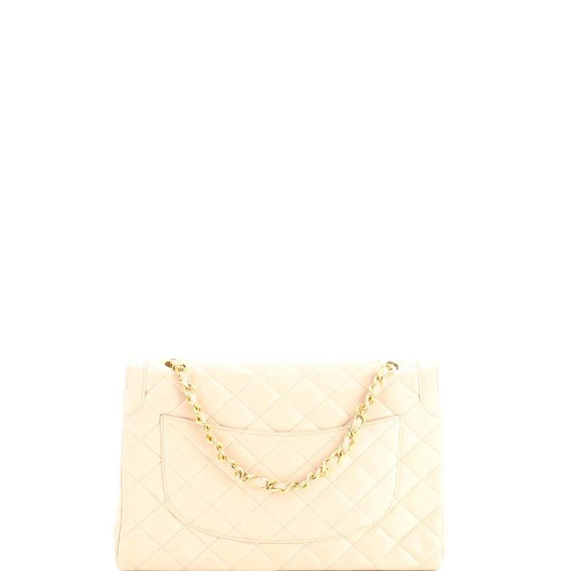Chanel Vintage Classic Double Flap Bag Quilted Lambskin Medium - 3