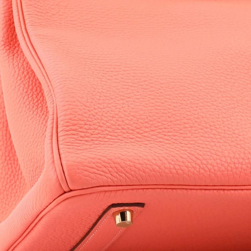 Hermes Birkin Handbag Pink Clemence with Gold Hardware 35 - 8