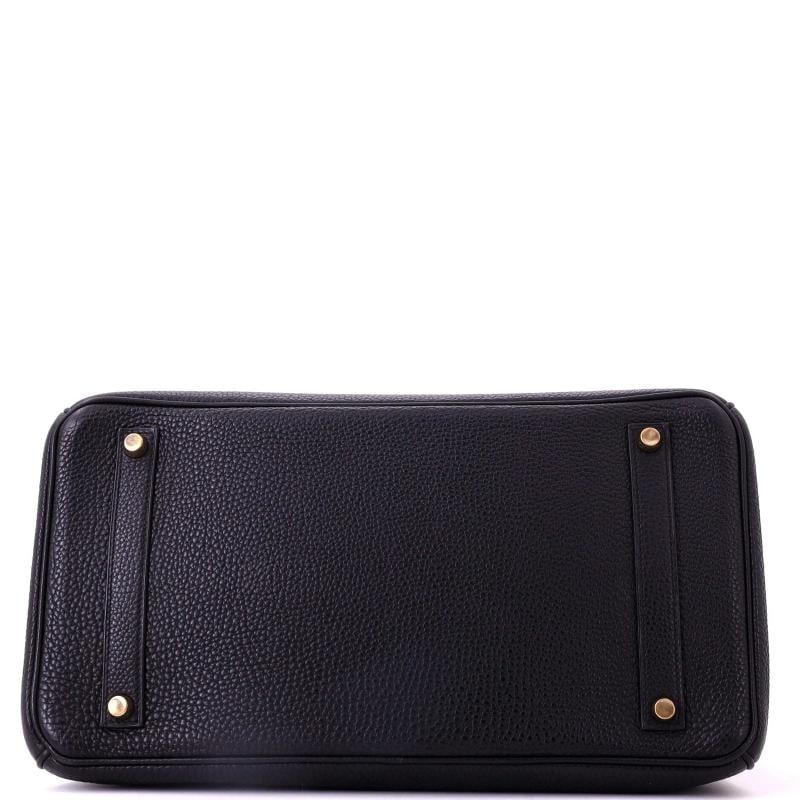 Hermes Birkin Handbag Black Togo with Gold Hardware 35 - 5