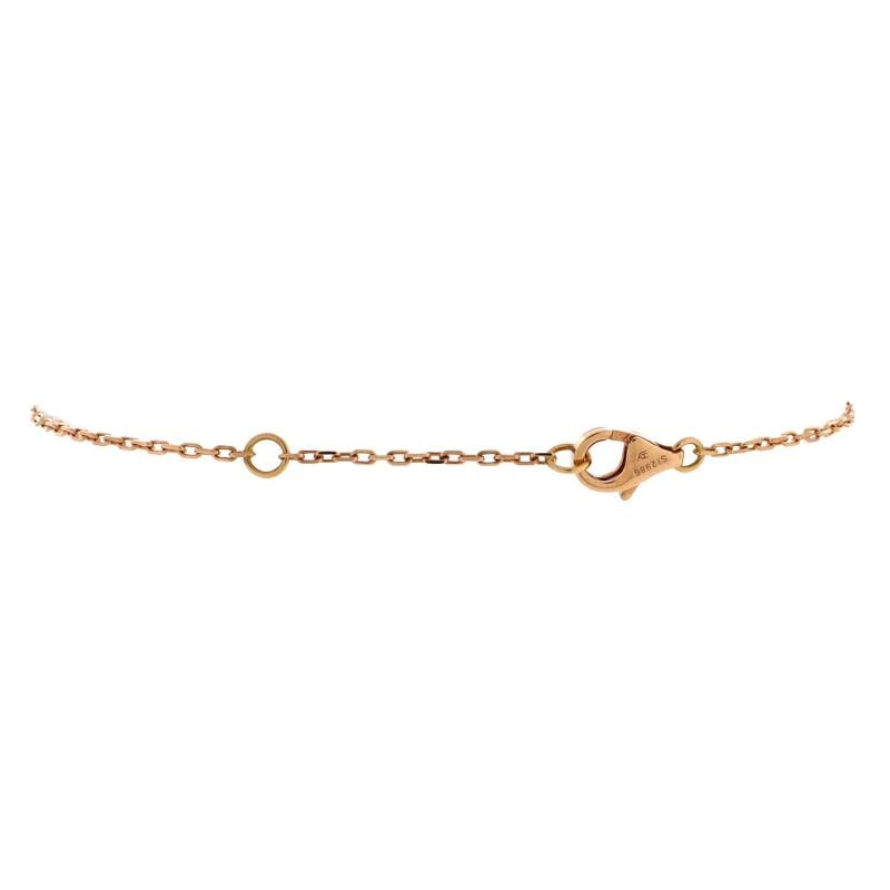 Cartier Double C Logo Bracelet 18K Rose Gold with Pink Sapphires - 2