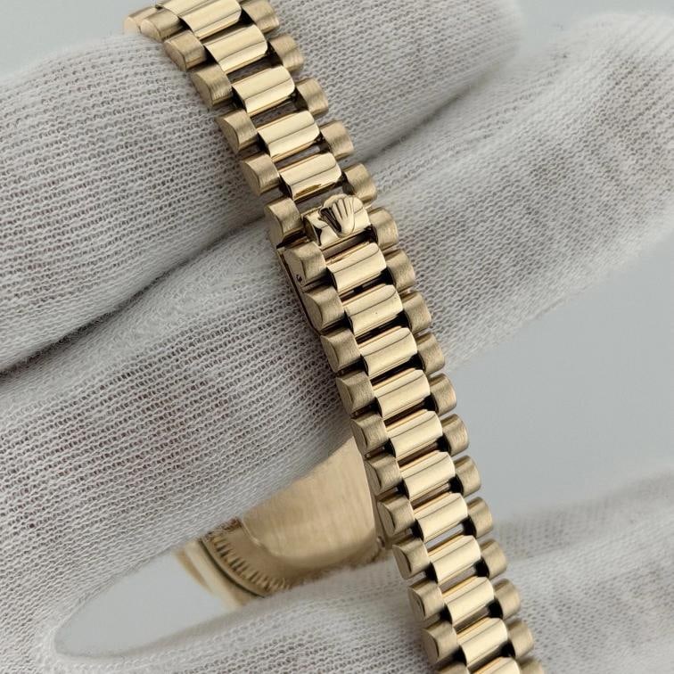 Rolex Ladies President Datejust 6917 Black Dial 18k Gold Diamond Ruby Bezel - 10
