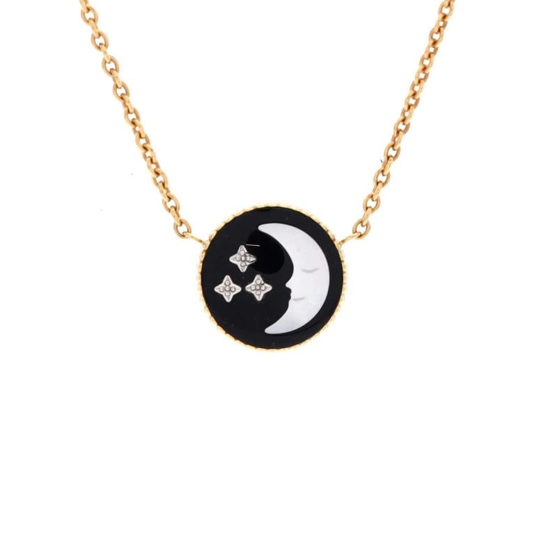 Christian Dior Rose Celeste Pendant Necklace 18K Yellow Gold and 18K White Gold - 5