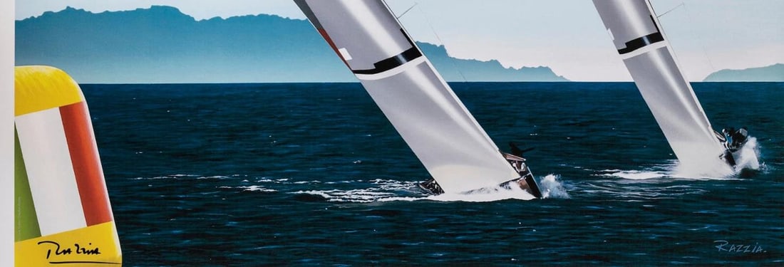 Original Poster, Razzia, Louis Vuitton Trophy, La Maddalena, Sailing Ship, 2010 - 4