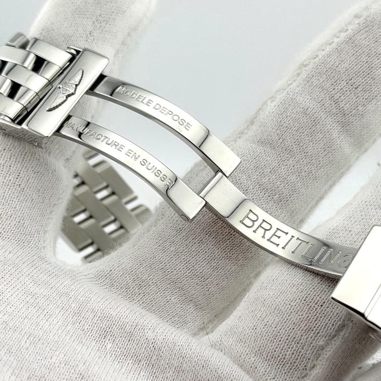 Breitling Chrono Cockpit A13357 39mm Diamond Bezel and Lugs White Dial Steel - 10