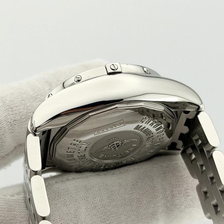 Breitling Chrono Cockpit A13357 39mm Diamond Bezel and Lugs White Dial Steel - 11