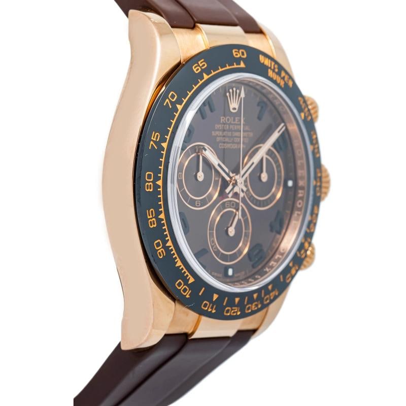 Rolex Daytona 116515 Aftermarket Strap Rose Gold Chocolate Arabic 40mm - 4