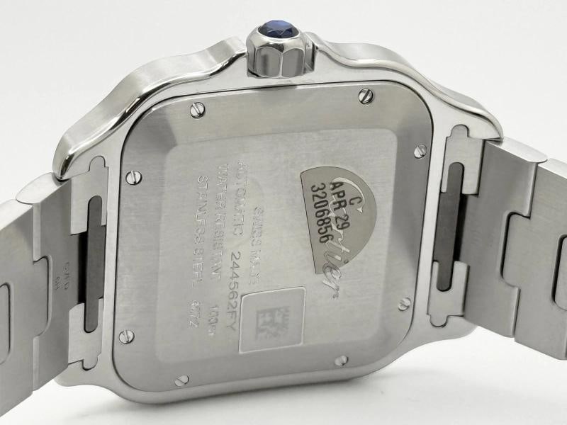 2025 Cartier Santos Large Blue Dial 4072 WSSA0071 39.8mm Steel Box Paper - 11