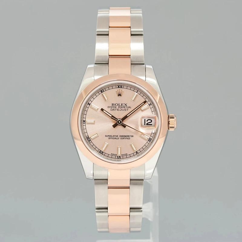 MINT PAPERS Rolex Datejust 178241 Rose Gold Two Tone Steel 31mm Pink Dial Watch - 2