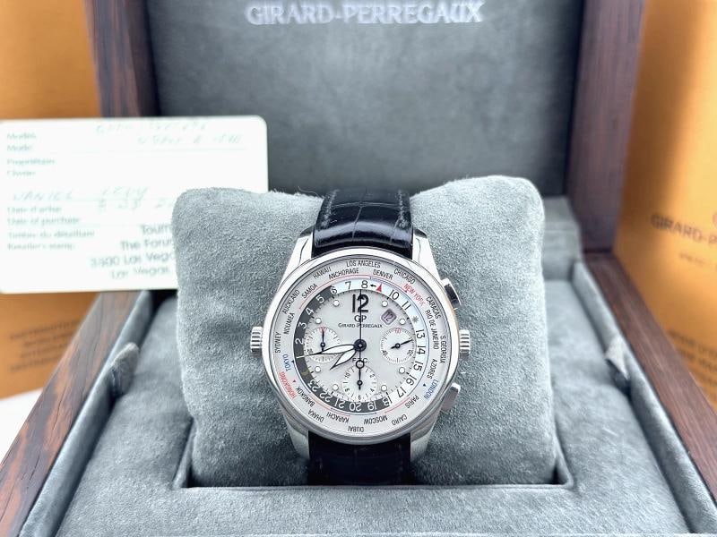 Girard Perregaux World Time Chrono WW.TC 49805 43mm White Dial Steel Box Paper (1 of 14)