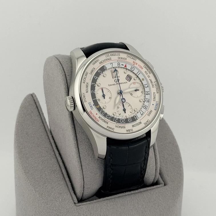 Girard Perregaux World Time Chrono WW.TC 49805 43mm White Dial Steel Box Paper - 6