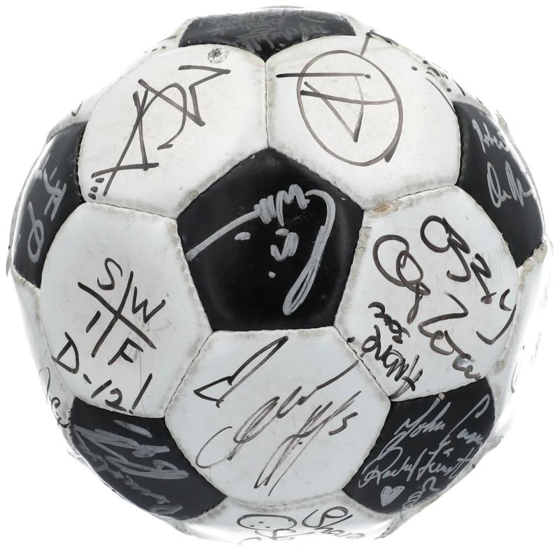 Donald Trump & Kanye West Celebrity Multi Signed Soccer Ball 30+ Sigs JSA COA - 11