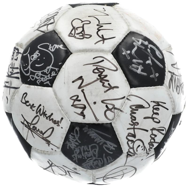 Donald Trump & Kanye West Celebrity Multi Signed Soccer Ball 30+ Sigs JSA COA - 13