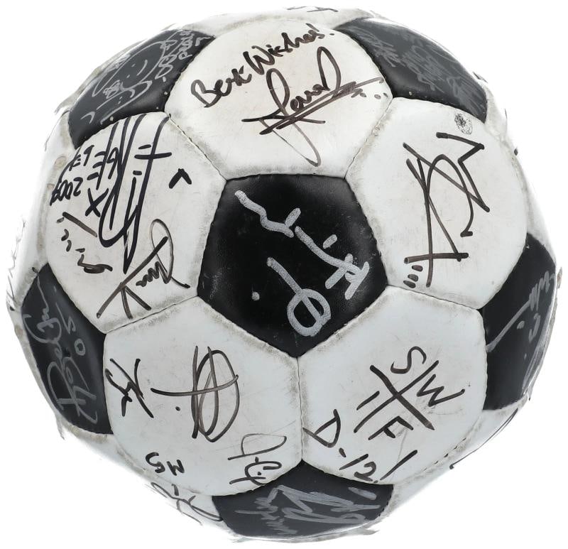 Donald Trump & Kanye West Celebrity Multi Signed Soccer Ball 30+ Sigs JSA COA - 14