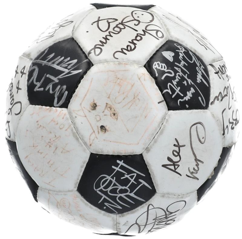 Donald Trump & Kanye West Celebrity Multi Signed Soccer Ball 30+ Sigs JSA COA - 16