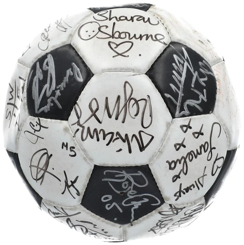 Donald Trump & Kanye West Celebrity Multi Signed Soccer Ball 30+ Sigs JSA COA - 8