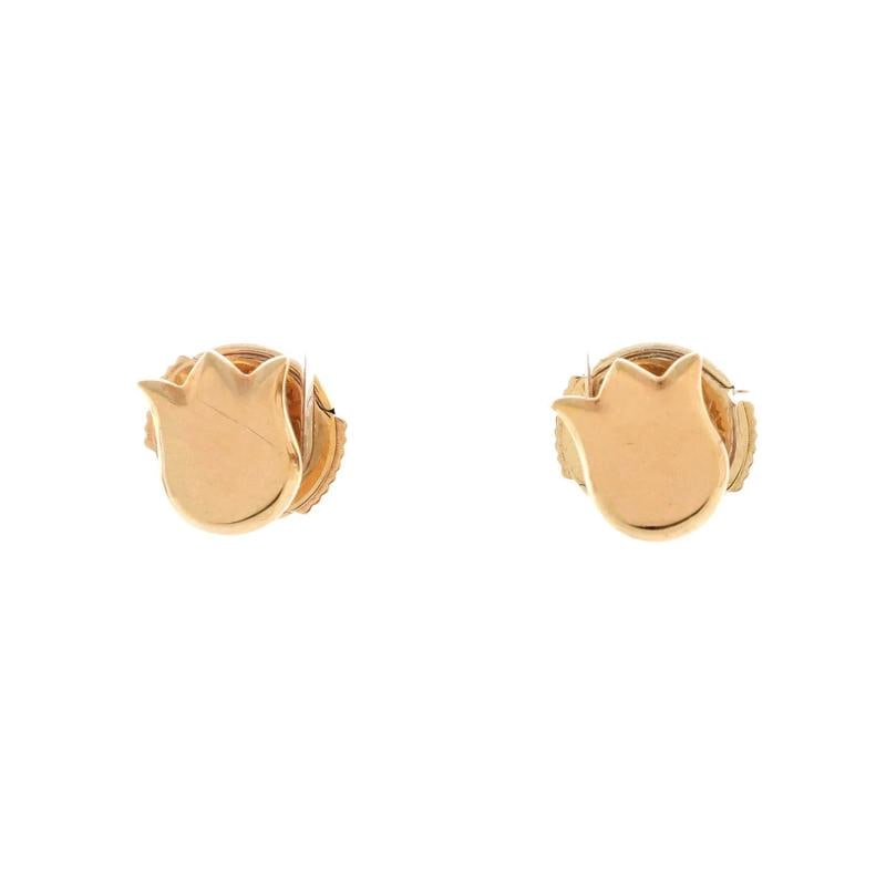 Cartier Tulip Flower Stud Earrings 18K Rose Gold (1 of 3)