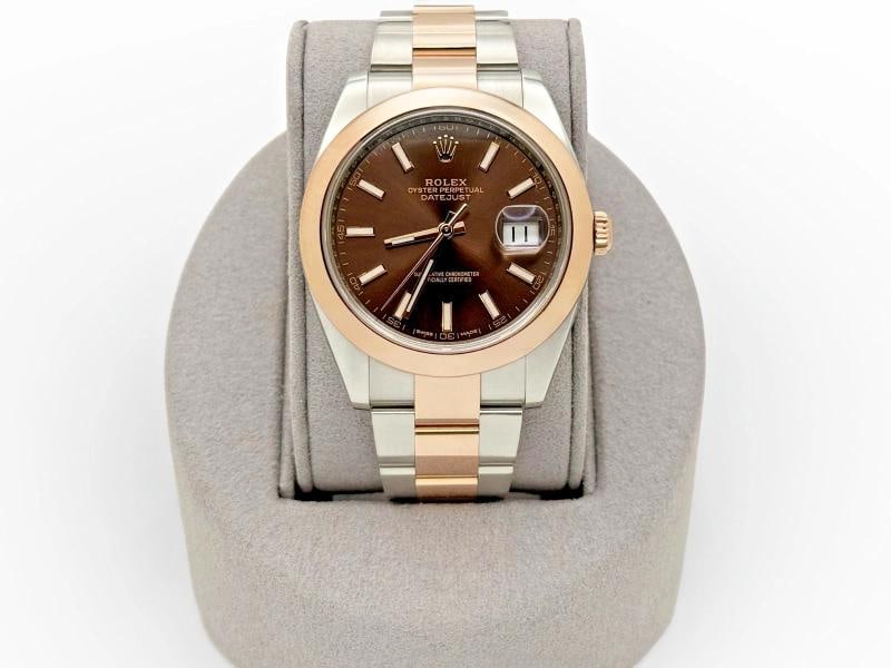 Rolex Datejust 41 126301 Chocolate Dial 18k Rose Gold Stainless Steel Box Paper - 2